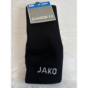 NWT Jako Unisex Glasgow 2.0 Socks Black Training Athletic Football Soccer 43-46